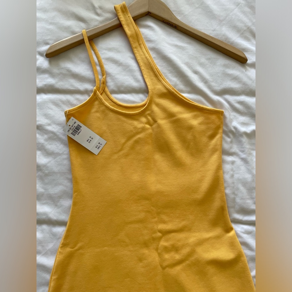 NWT Abercrombie tangerine asymmetric mini dress